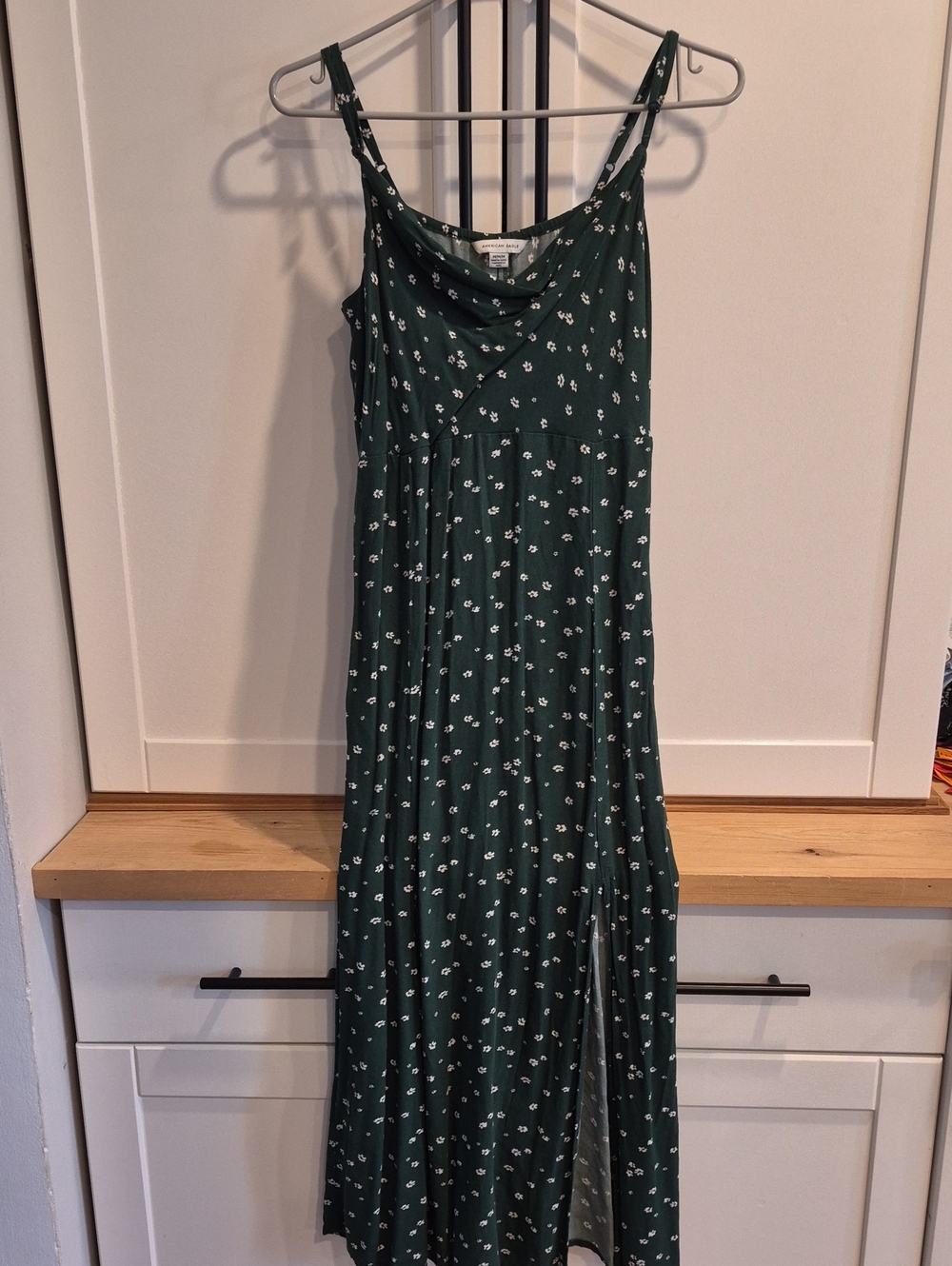 American Eagle Outfitters - Dark Green Floral Maxi Dress - Picture 2 of 5